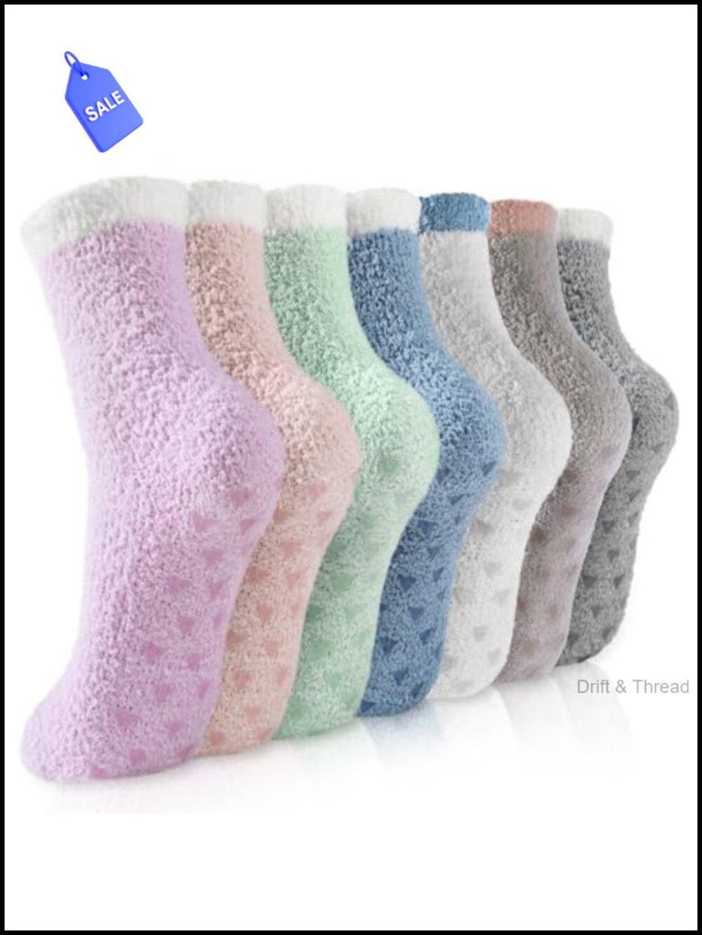 Fuzzy Slipper Socks Non-Slip Winter Warm Cozy Women's Crew Socks